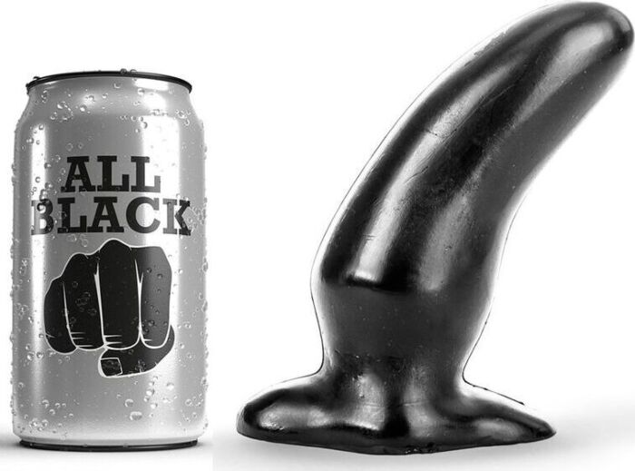 Analplug ALL BLACK 13 cm gebogene Form Analplug ALL BLACK 13 cm gebogene Form