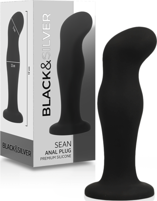 Analplug BLACK&SILVER SEAN – Silikon P‑Stimulator Analplug BLACK&SILVER SEAN – Silikon P‑Stimulator