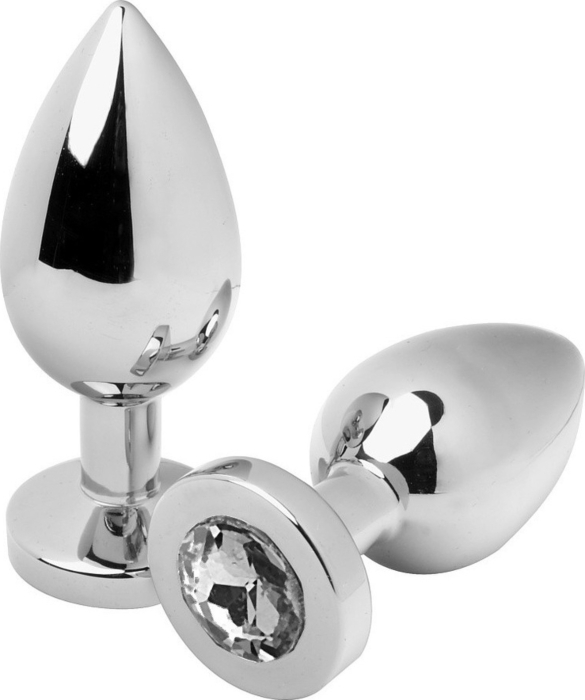 METAL HARD ANAL PLUG DIAMOND MEDIUM 7.62CM