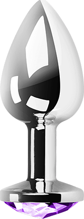 Plug anal metal mediano morado con bolsa Plug anal metal mediano morado con bolsa