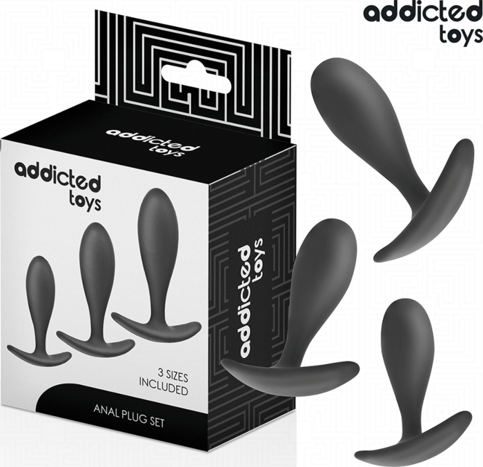 Plug Anal Set 3 Addicted Toys Silicona Suave