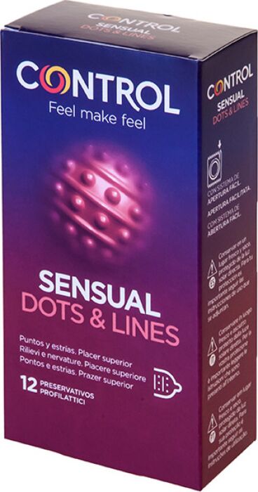 Kondome CONTROL Sensual Dots & Lines für erhöhte Stimulation Kondome CONTROL Sensual Dots & Lines für erhöhte Stimulation