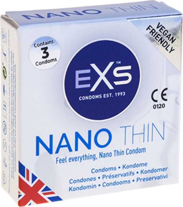 Exs Nano Thin Kondome 3er – extra dünn Exs Nano Thin Kondome 3er – extra dünn