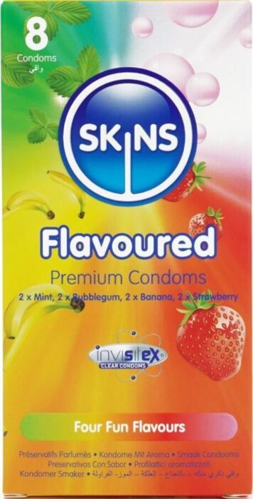 Preservativos Skins Pack 8 Sabores Premium