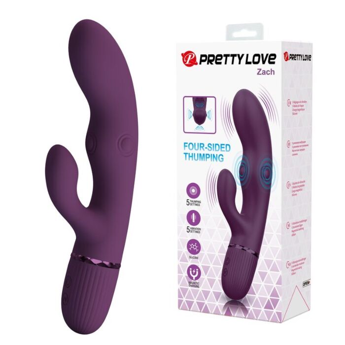 PRETTY LOVE - ZACH RECHARGEABLE THRUSTING RABBIT VIBRATOR 5+5 FUNCTIONS PRETTY LOVE - ZACH RECHARGEABLE THRUSTING RABBIT VIBRATOR 5+5 FUNCTIONS