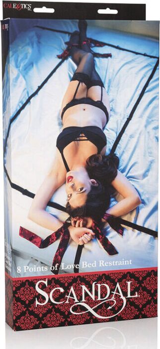 Bondage-Bettfessel CALEXOTICS Scandal 8‑Punkt‑Set