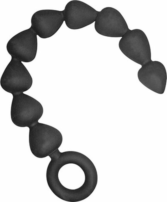 SILICONE ANAL BEADS: BLACK SILICONE ANAL BEADS: BLACK