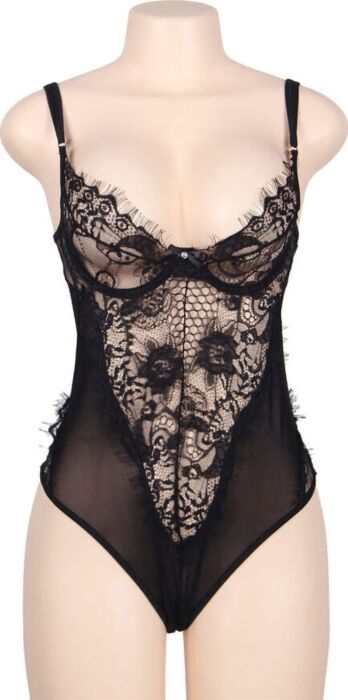 Plus-Size Teddy SUBBLIME Queen mit Fransen