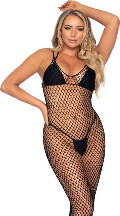 Vestido Leg Avenue Maxi Negro Espalda Descubierta