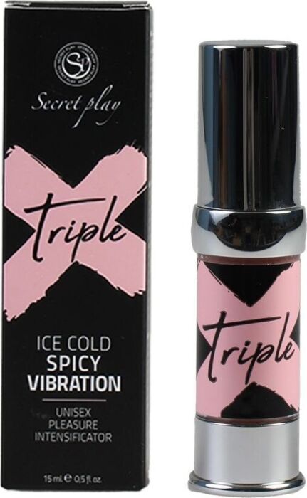 Vibrador Flüssigkeit SECRETPLAY Triple X mit 3 Effekten Vibrador Flüssigkeit SECRETPLAY Triple X mit 3 Effekten