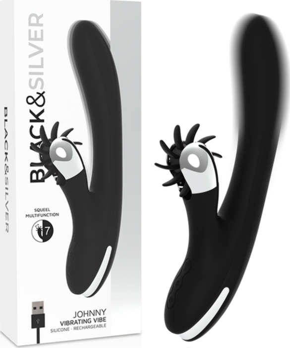Vibrator BLACK&SILVER Johnny mit Squeel-System Vibrator BLACK&SILVER Johnny mit Squeel-System