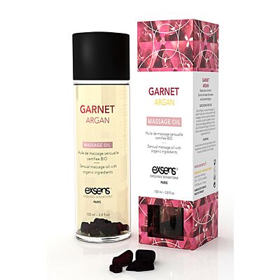 Massageöl Exsens Garnet Argan 100 ml mit Granatsteinen