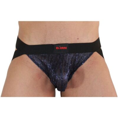 Jockstrap BURN 006 Blau Schwarz | Sensuelle Eleganz