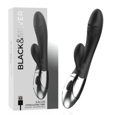 Vibrator BLACK&SILVER KALEB Rabbit