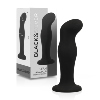Analplug BLACK&SILVER SEAN – Silikon P‑Stimulator