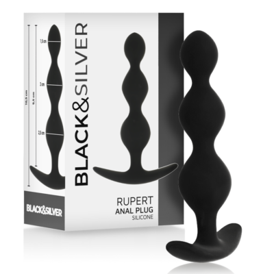 BLACK&SILVER Rupert Analkette 5 Silikonkugeln