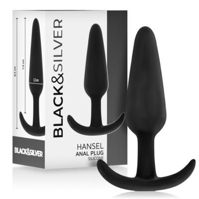 Analplug BLACK&SILVER Hansel mit kleinem Griff