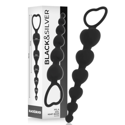 Analperlen BLACK&SILVER Mila – 18 cm Analkette