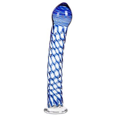 Glassdildo S Pleasures Crystal AQUARIUS semi‑gekrümmt