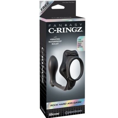 Fantasie c-Ring steinhart Enhancer Ring mit analplug