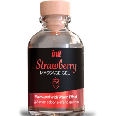 Intt Massage & Oral Sex - Erdbeer-Geschmacks-Massagegel mit Wärmeeffekt 30ml