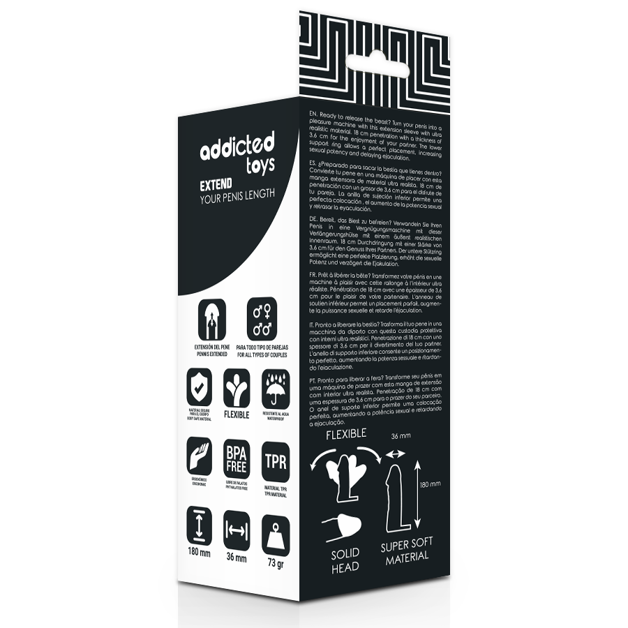 Süchtiges Spielzeug verlängert Ihren Penis (18cm)
