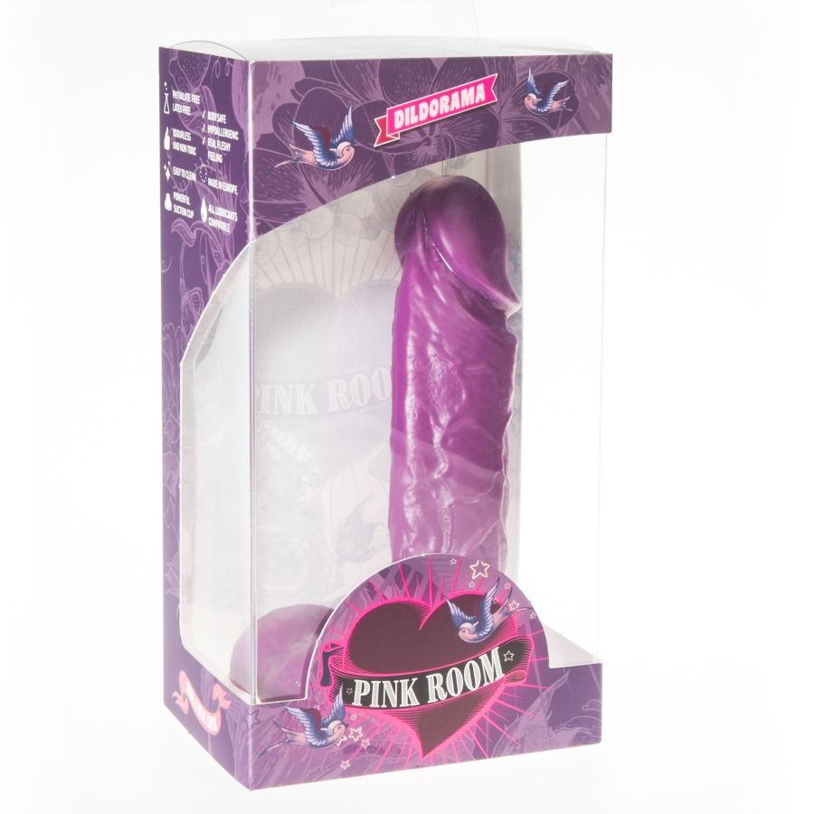 Rosa Raum Amadeo realistische Dildo lila 15,5 cm