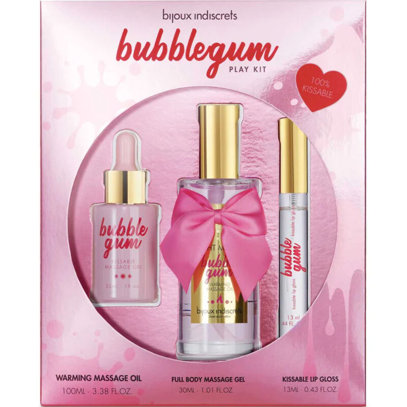 Bijoux - Indiscrets Bubblegum Play Kit mit Öl, Gel & Lipgloss