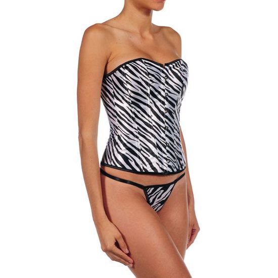 Intimax grau Zebra Korsett